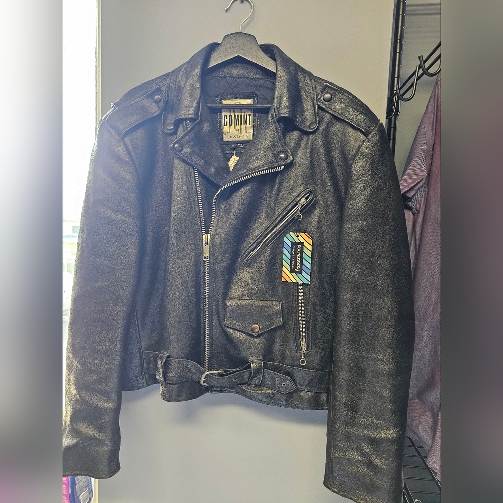 Vintage Comint mens leather‎ jacket. Size large